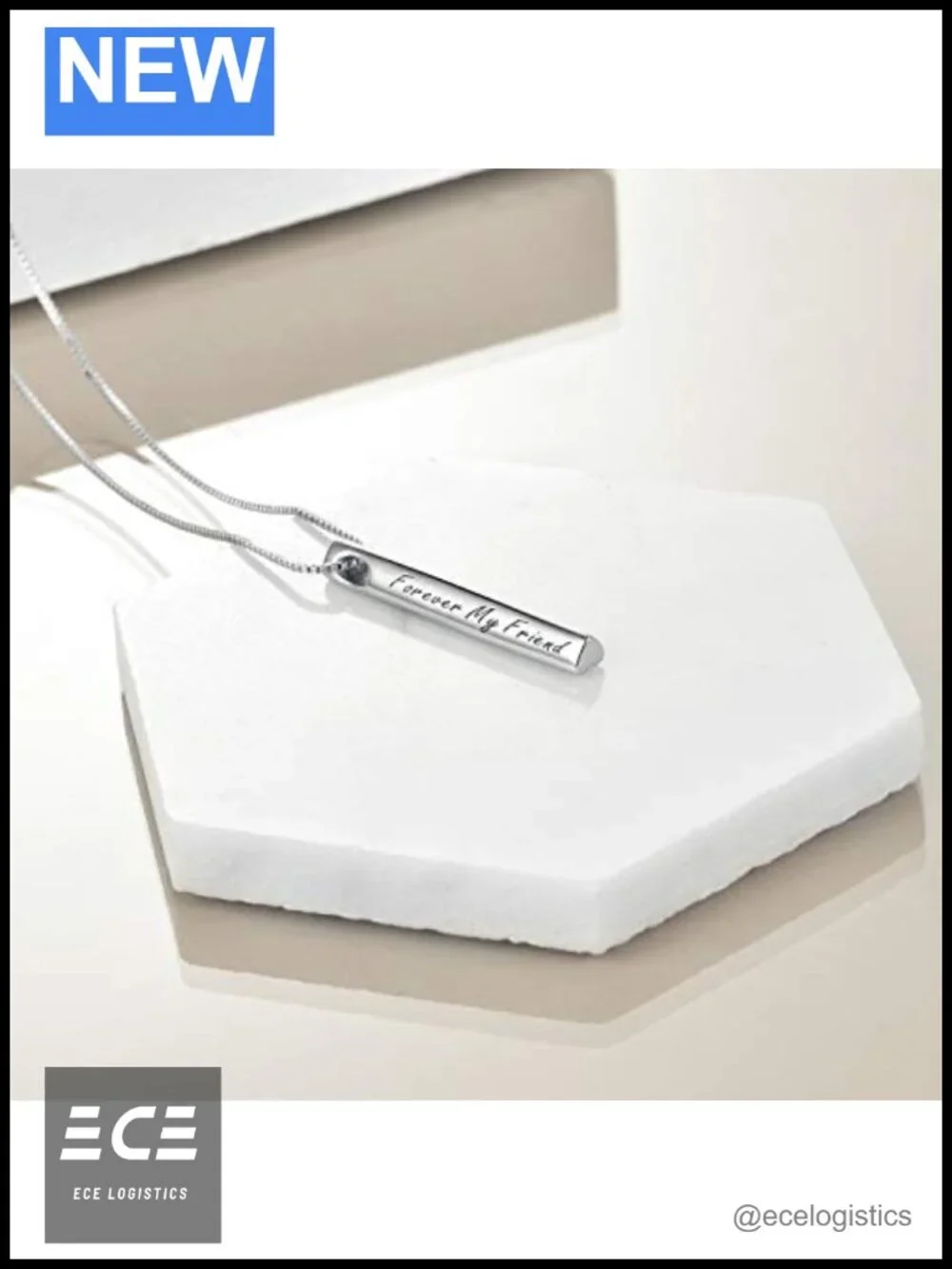 Sterling Silver Sister Bar Necklace Inspirational Gift